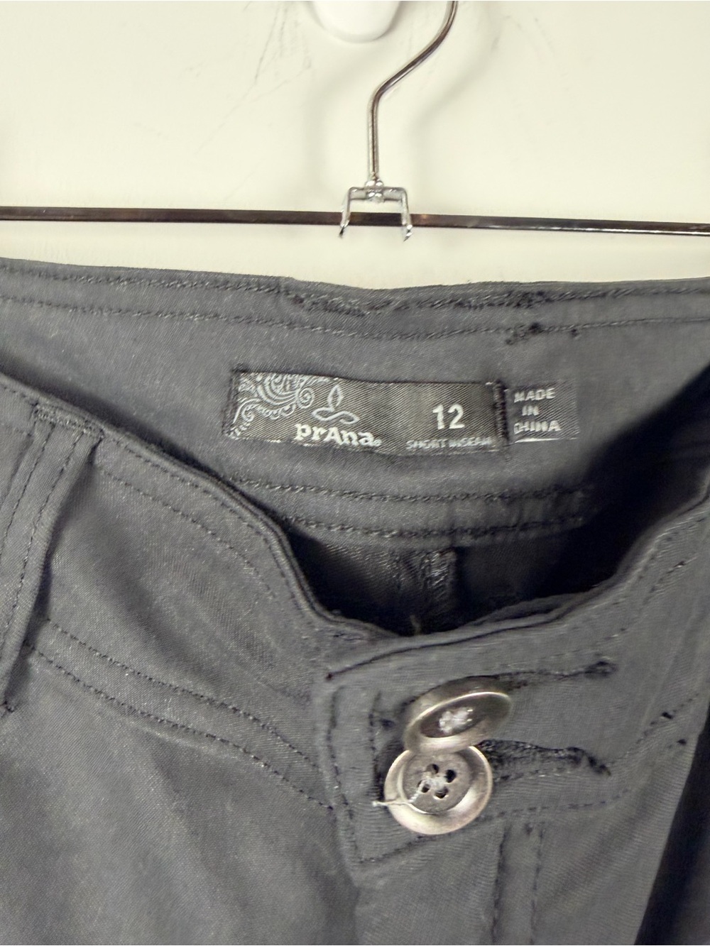 Prana outdoors hiking pants dark grey black size 12 - Picture 2 of 6